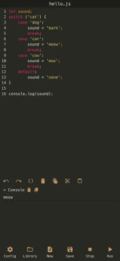 JavaScript Editor — Captura de tela 8